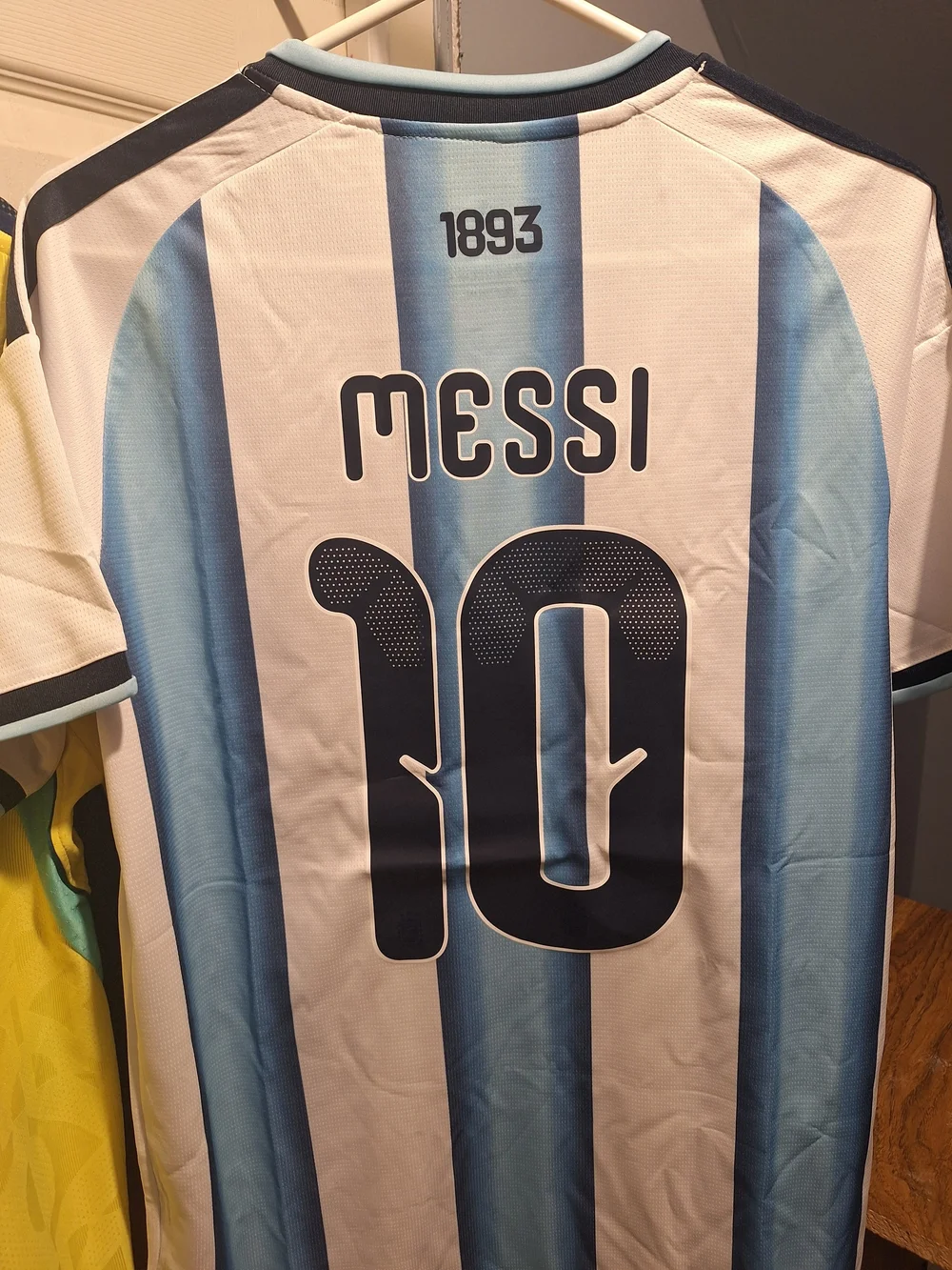 adidas Light Blue, White & Navy Messi #10 Soccer Jersey